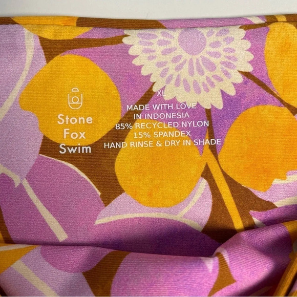 Stone Fox Swim Free People Bikini Bottom Roca Bottom in Retro Bloom XL Beach - Picture 6 of 8